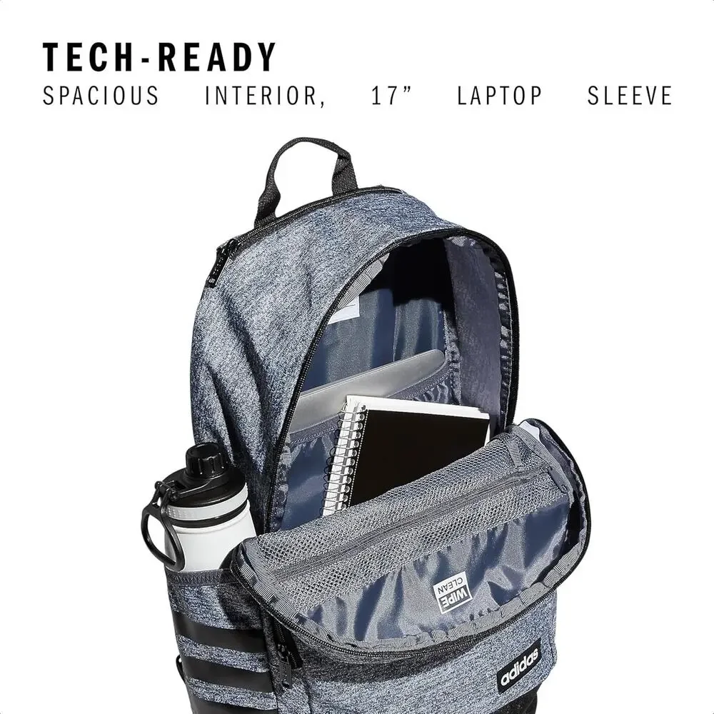 Adidas Backpack Color Gray/Black Shoulder Strap Utility Pockets New
